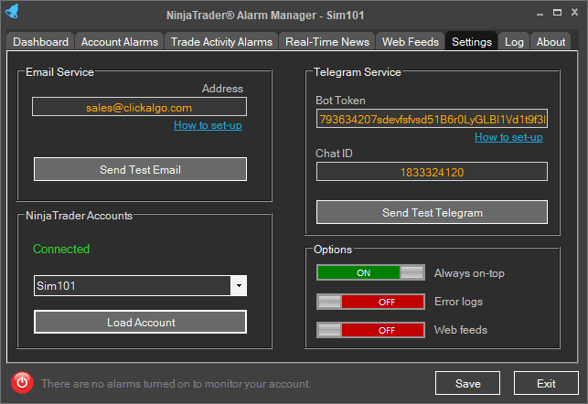 Ninjatrader Risk Manager Settings